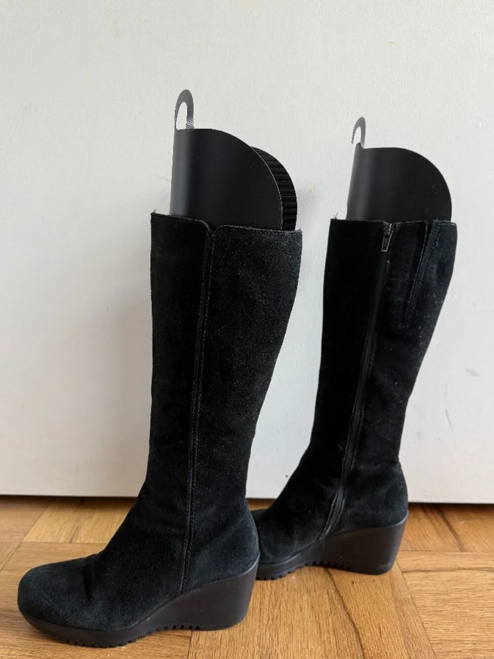 La Canadienne Black Ty Waterproof Suede Knee-High Boots